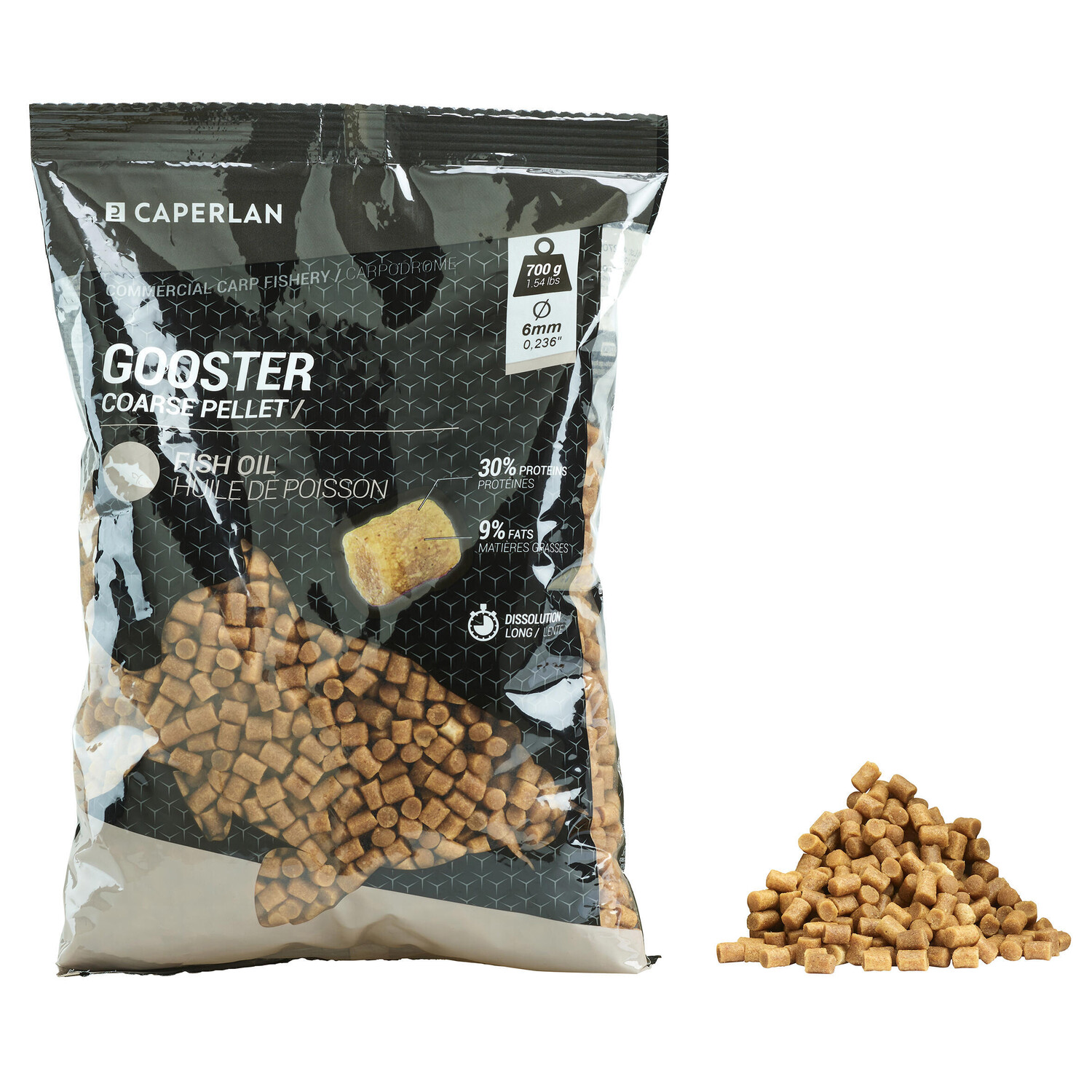 

Пеллеты Gooster грубые 6 мм 0,7 кг CAPERLAN, мед
