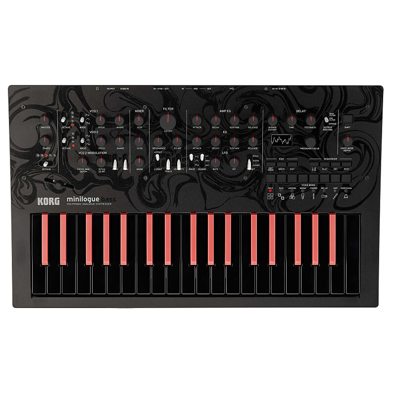 

Полифонический аналоговый синтезатор Korg MINILOGUE BASS MINILOGUE BASS polyphonic analogue synthesizer