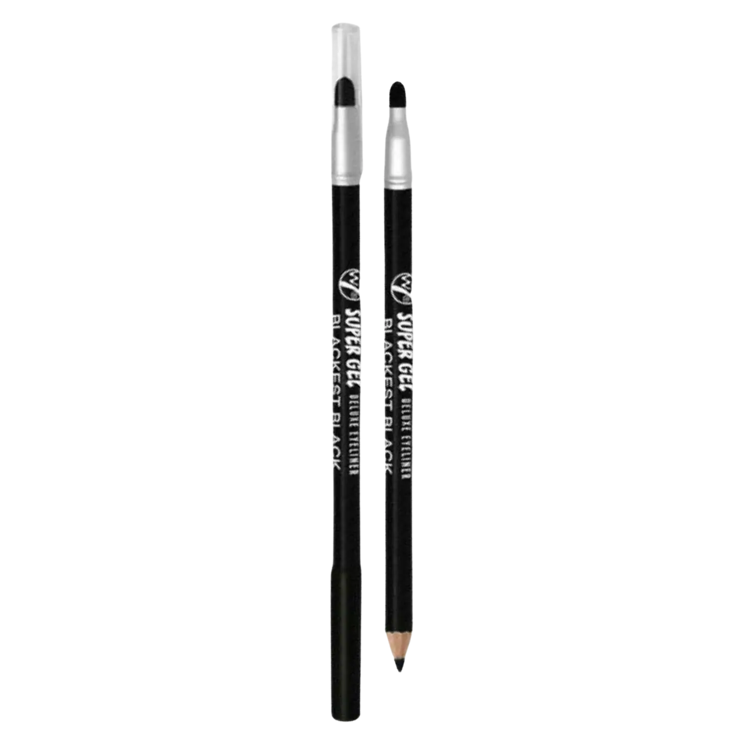 

W7 Super Gel Deluxe Eyeliner Карандаш для глаз Blackest Черный гелевой со спонжем 1,5 г