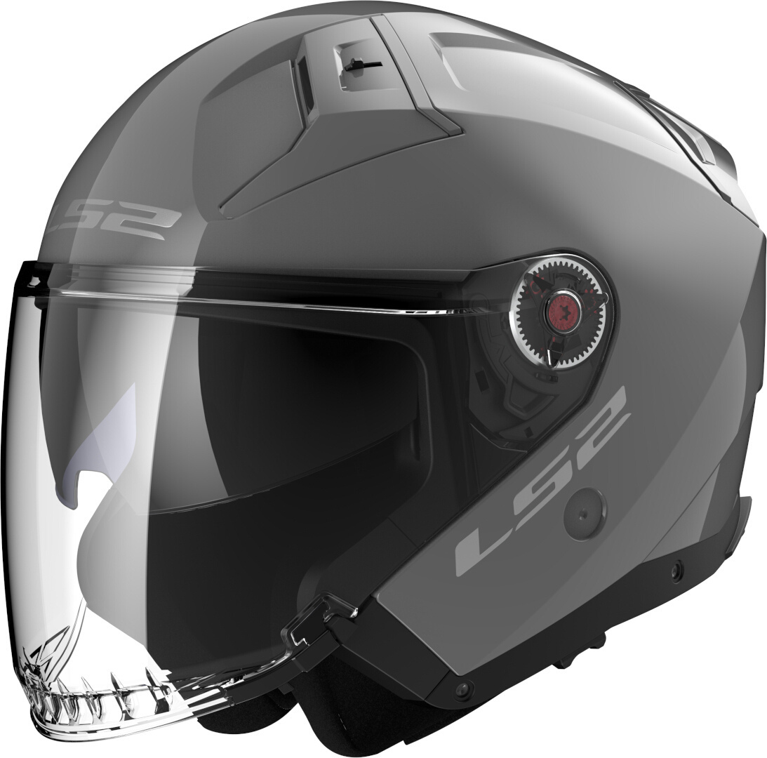 LS2 OF603 Infinity II Solid Реактивный шлем, серый of603 шлем infinity ii lotus jet ls2