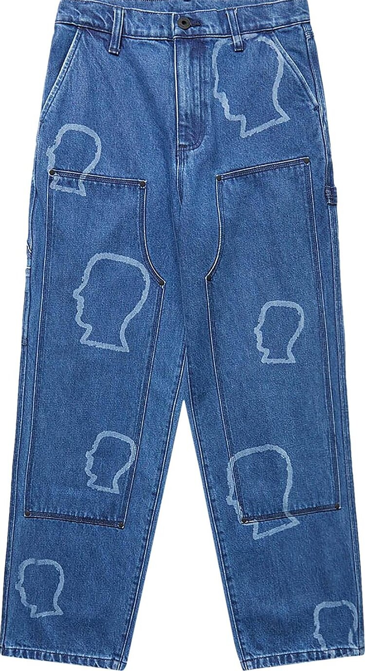 

Брюки Brain Dead Double Knee Utility Pant 'Indigo', синий
