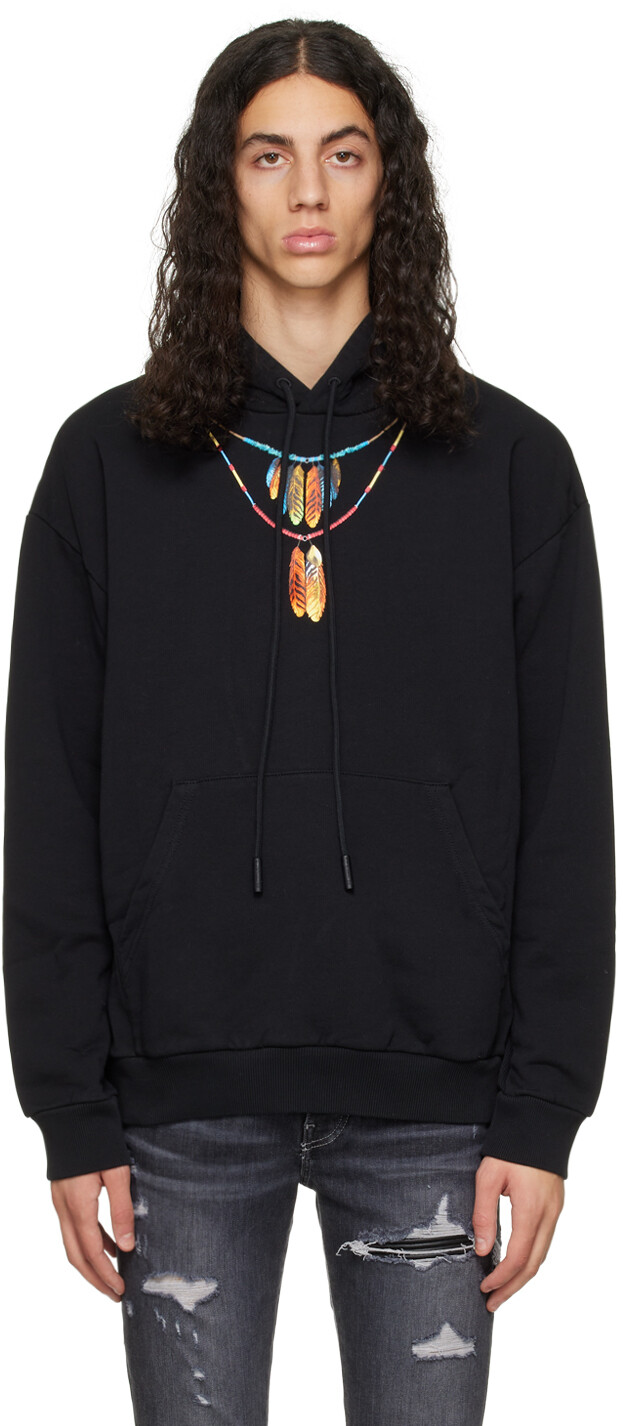 

Худи с черным ожерельем и перьями Marcelo Burlon County of Milan, Черный