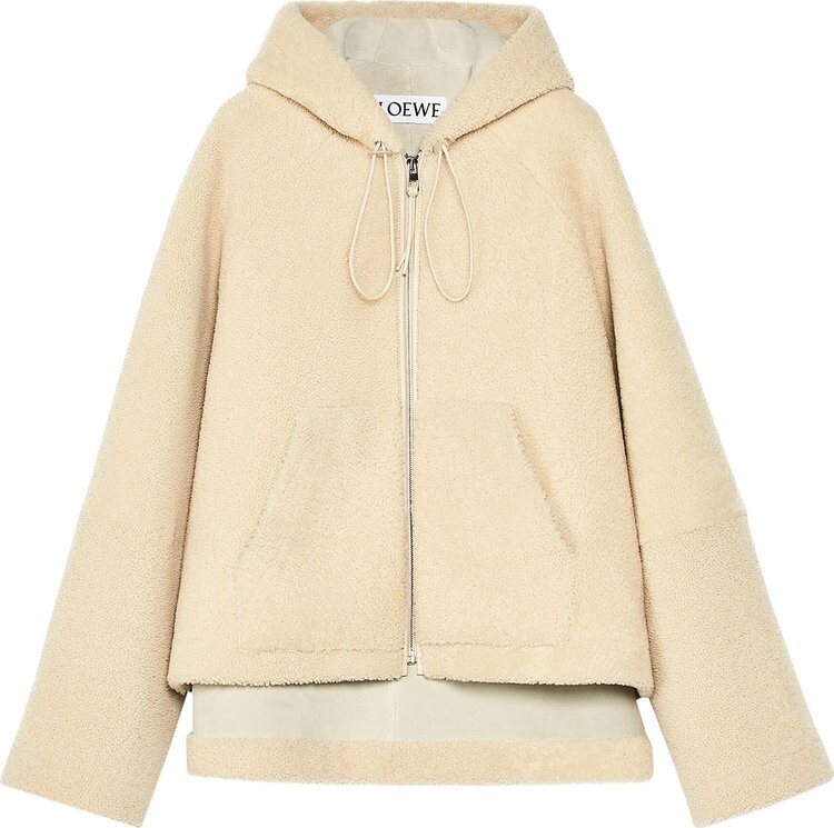 Куртка Loewe Hooded Shearling Jacket 'Cream/Blue/Purple', синий