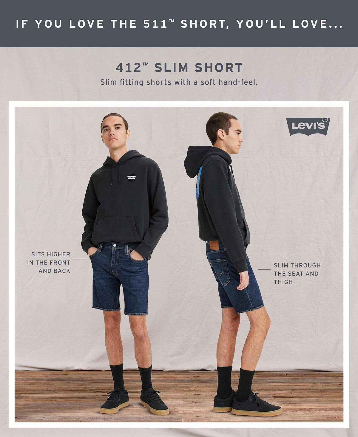 Levi's slim deals fit shorts