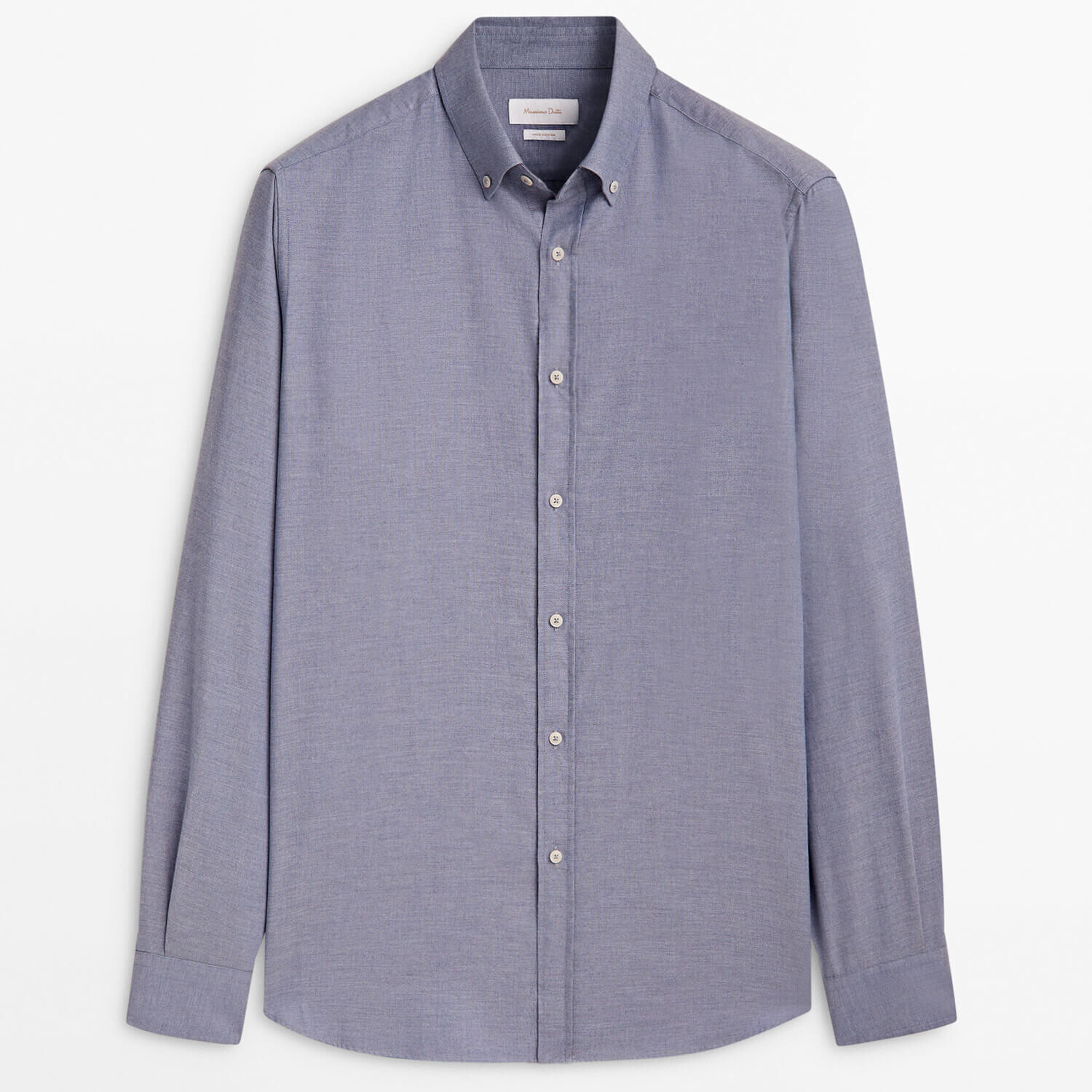 

Рубашка Massimo Dutti Regular Fit Cotton Oxford, светло-голубой
