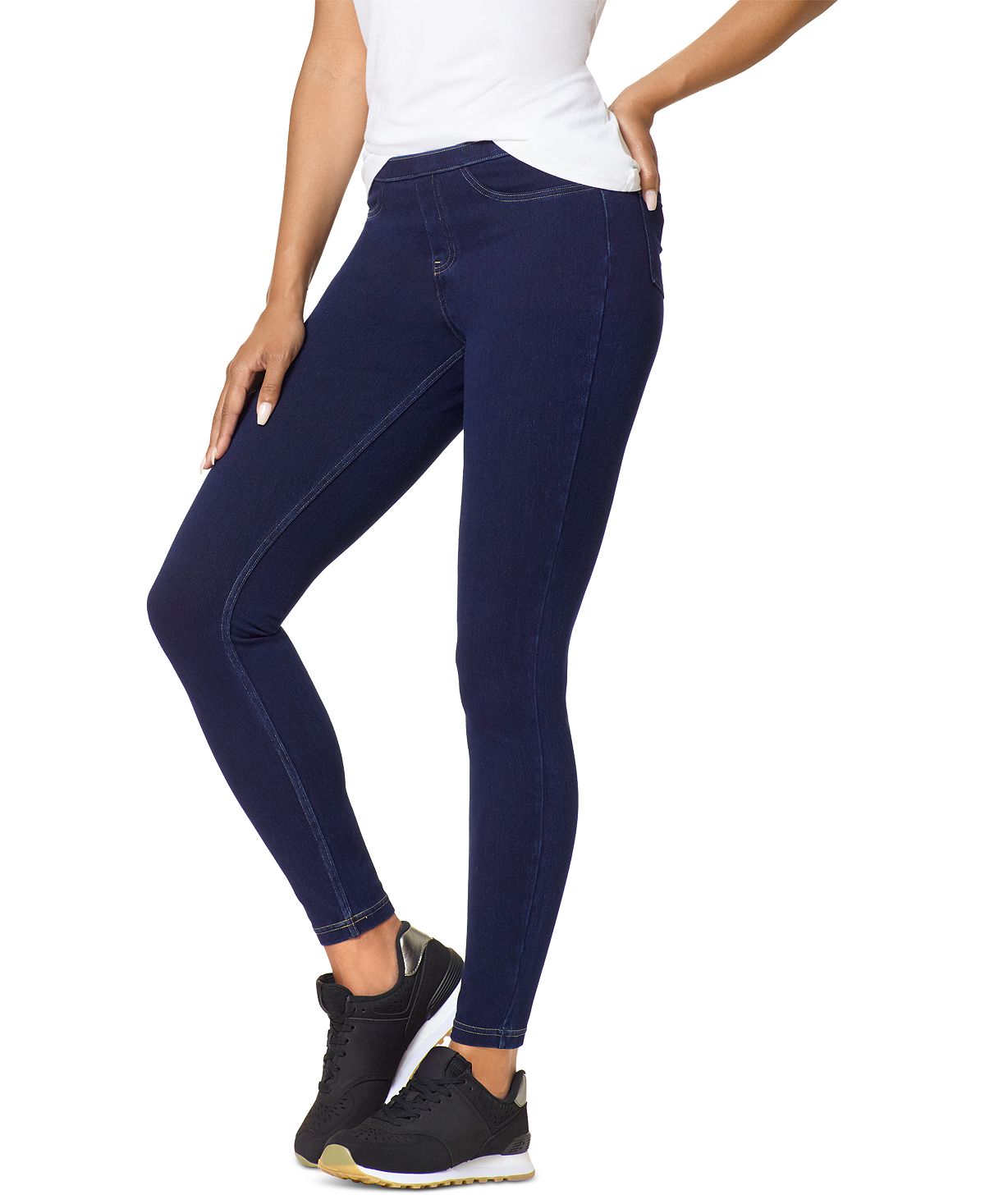 Классические эластичные джинсовые леггинсы, обычные и большие размеры Hue фотографии