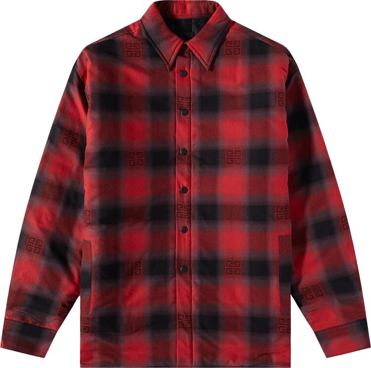 

Лонгслив Givenchy Classic Fit All Over Print Long-Sleeve Overshirt 'Black/Red', черный