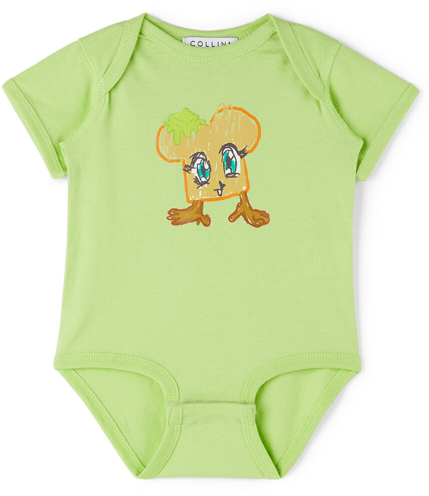 

Эксклюзивное боди с принтом Baby Green Toast от SSENSE Collina Strada