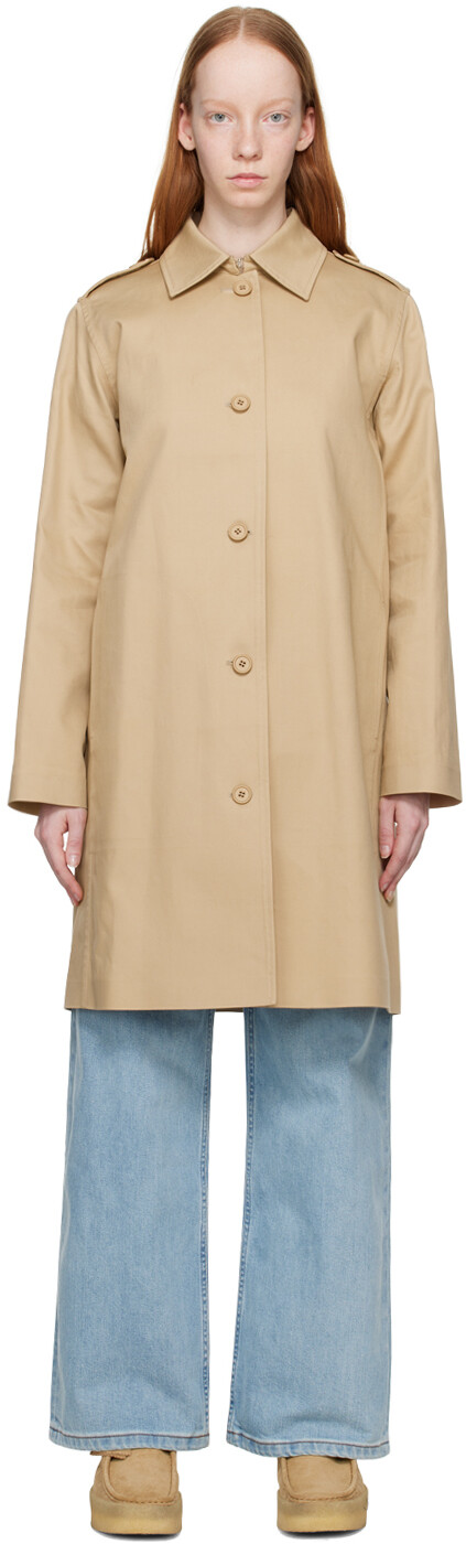 

Бежевое пальто Justine A.P.C., Бежевый