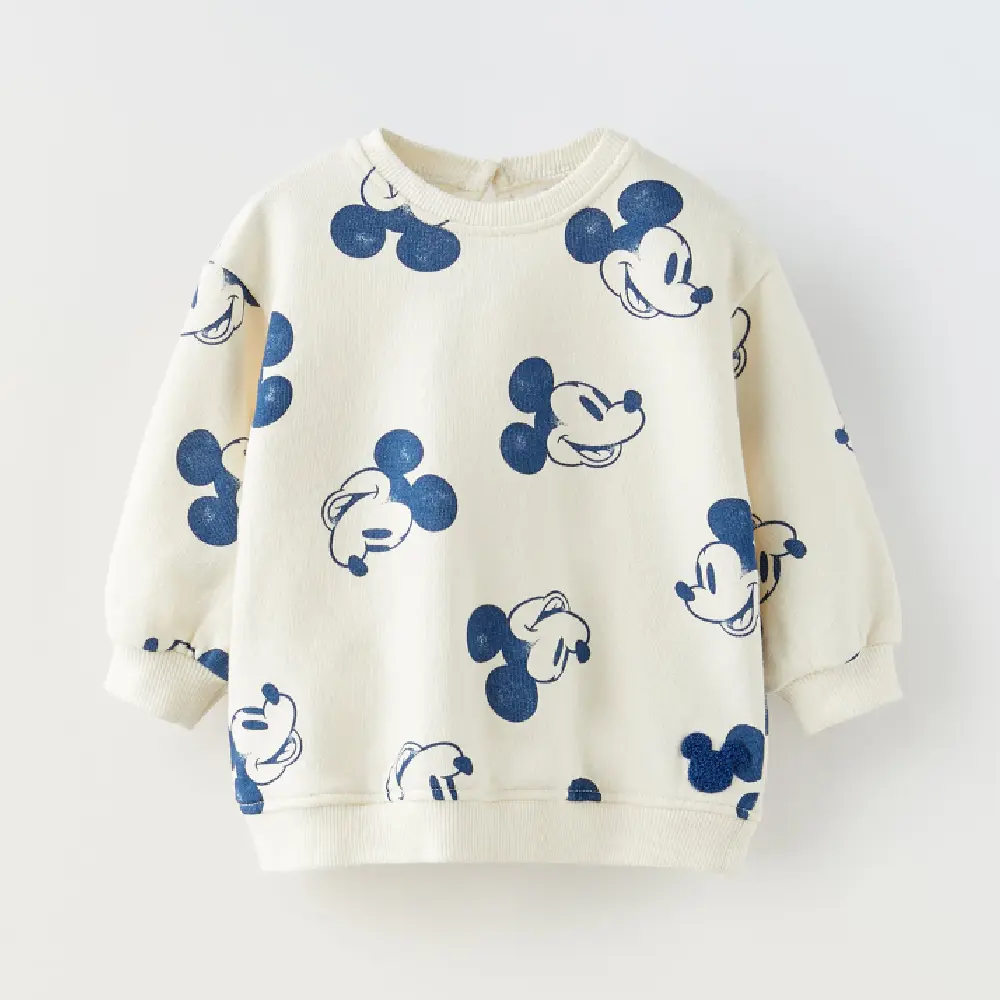 

Свитшот Zara Mickey Mouse Disney, кремовый