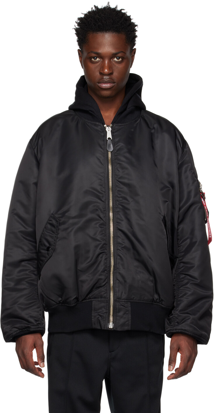 

Двусторонний бомбер Alpha Industries Edition MA-1 черного цвета mastermind WORLD