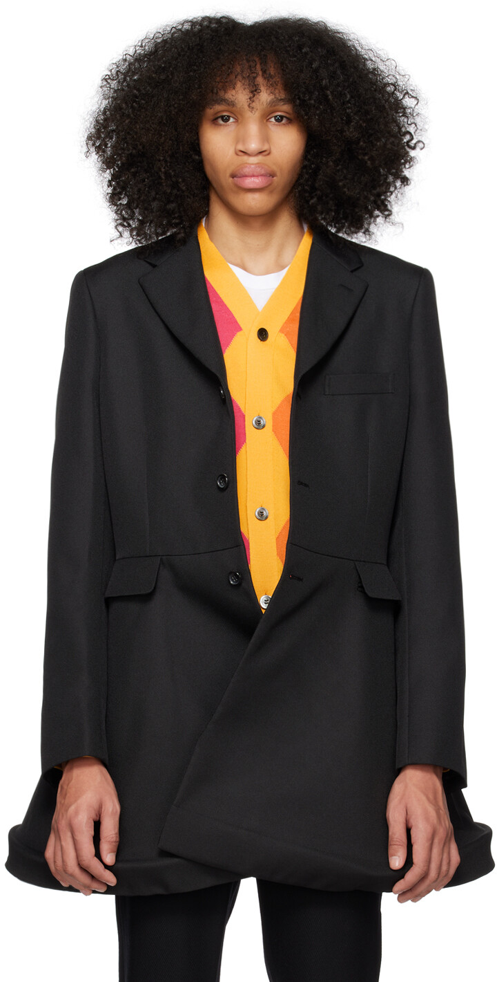 

Черный пиджак с остроконечными лацканами Comme des Garçons Homme Plus