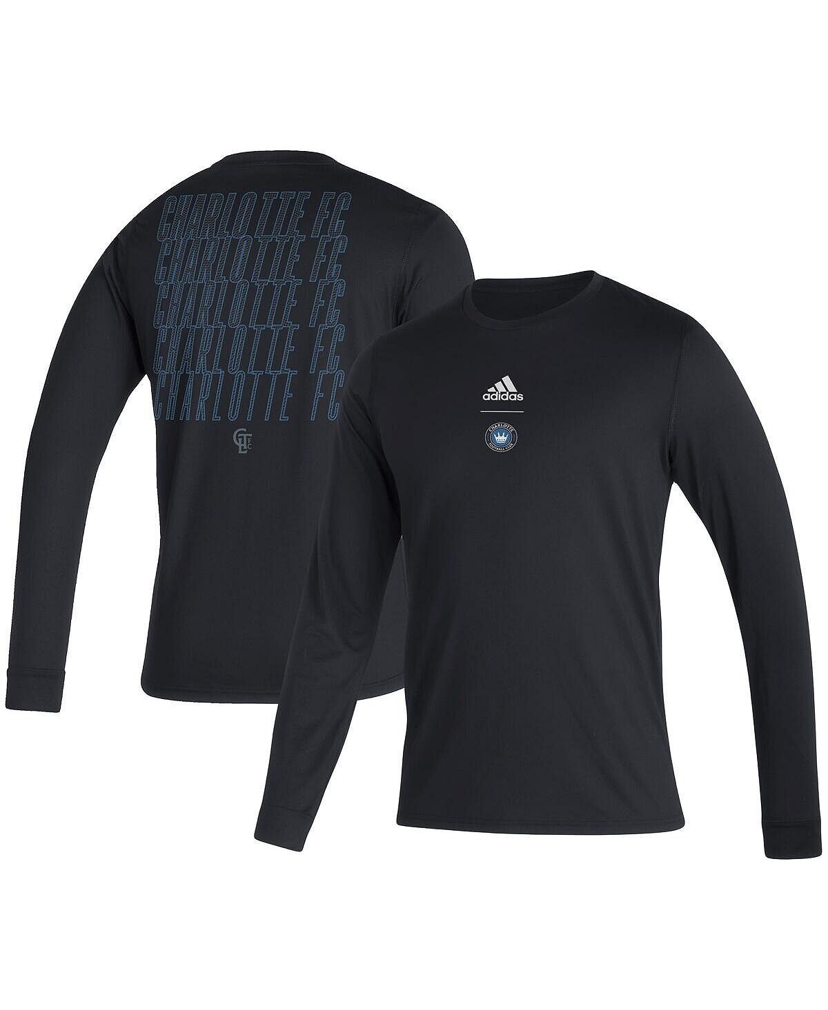 

Мужская черная футболка с длинным рукавом charlotte fc club adidas, черный