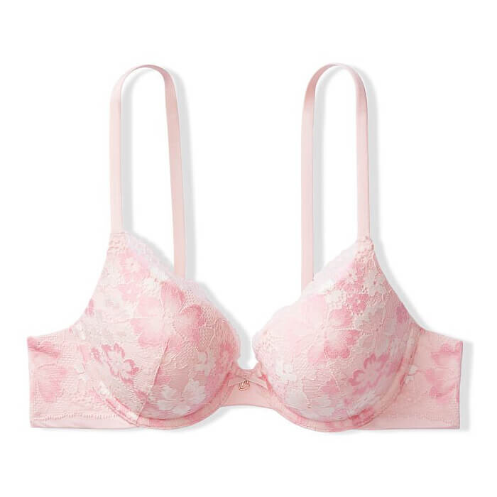 

Бюстгальтер Victoria's Secret Body By Victoria Lace Push-up Perfect Shape, розовый