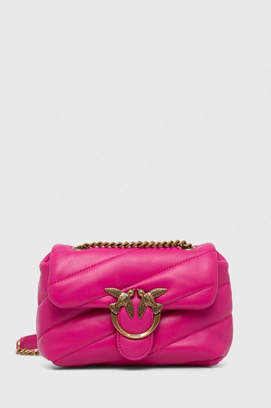 Кожаная сумочка Pinko, розовый
