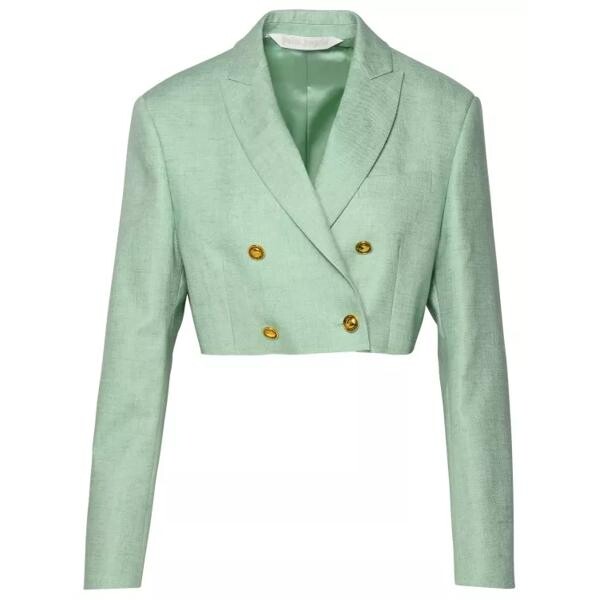 

Куртка linen blazer Palm Angels, зеленый