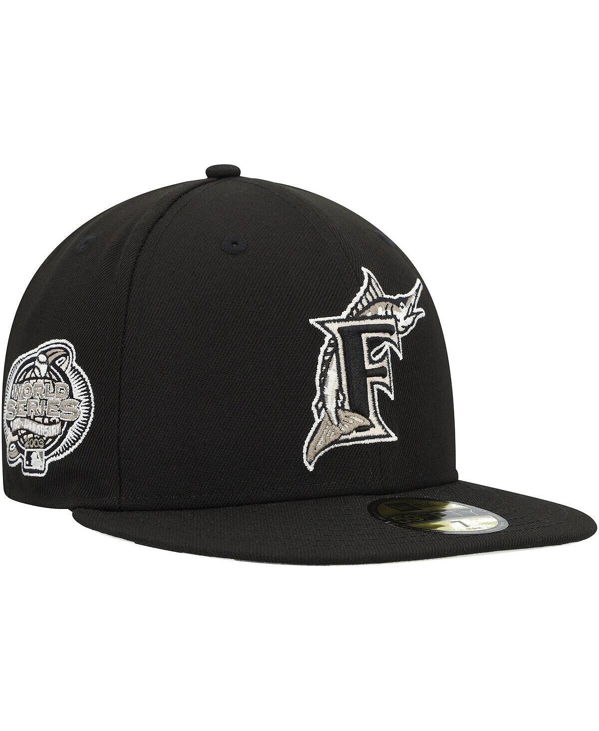 

Мужская черная кепка Florida Marlins Cooperstown Collection Chrome Camo Undervisor 59FIFTY New Era