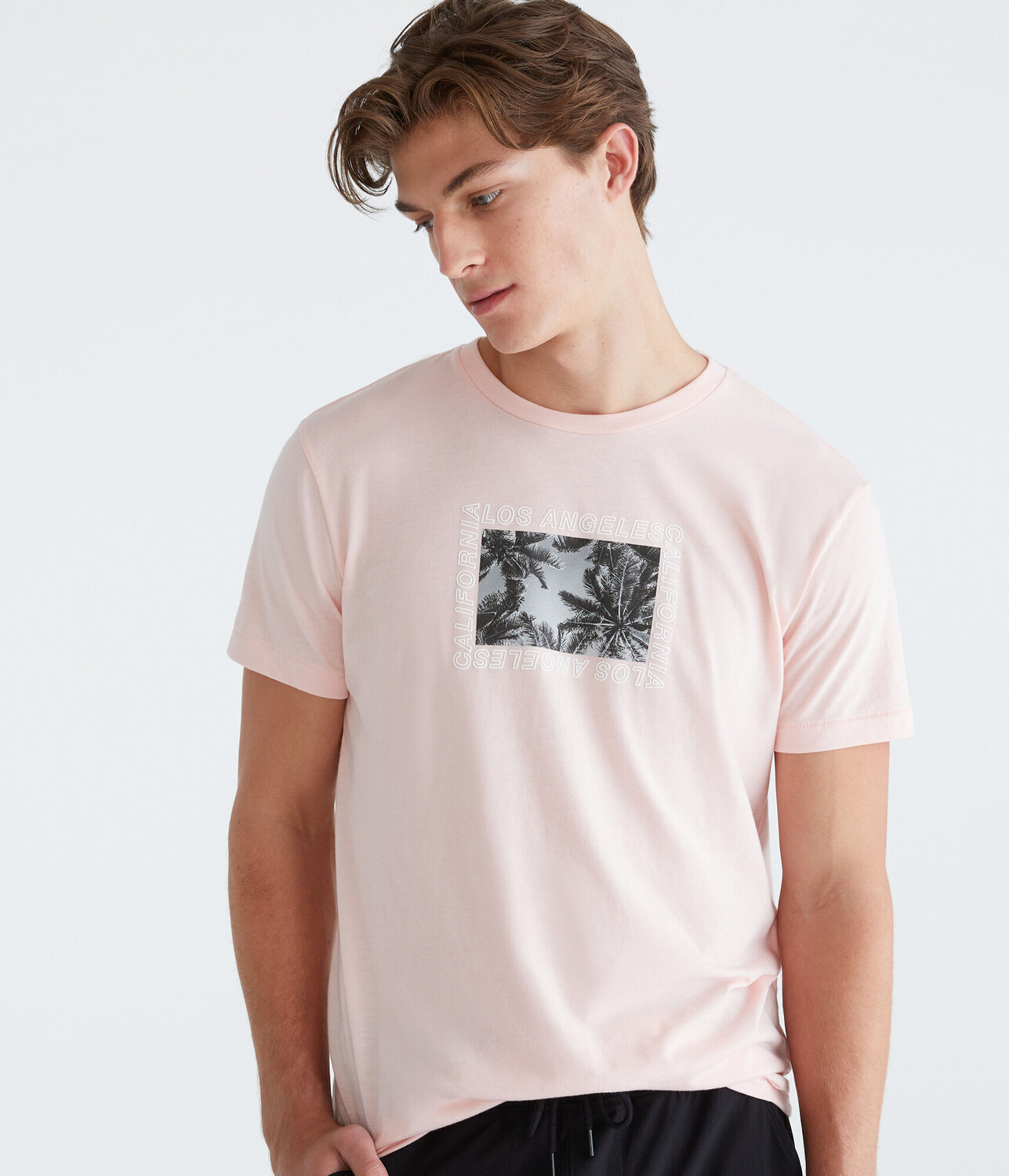 

Футболка с рисунком Los Angeles Palms Aeropostale, розовый