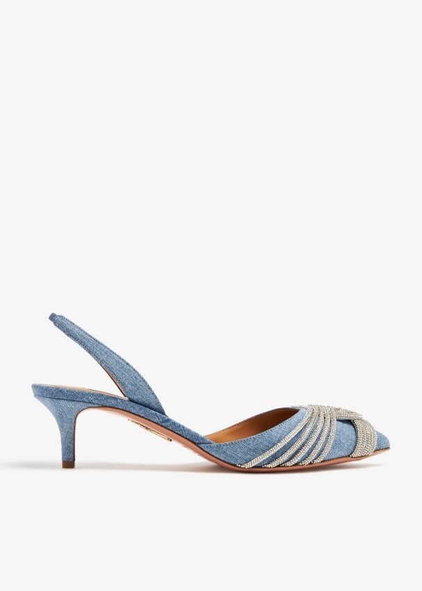 

Туфли Aquazzura Gatsby Sling 50, синий