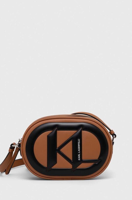 

Кожаная сумочка Карла Лагерфельда Karl Lagerfeld, коричневый