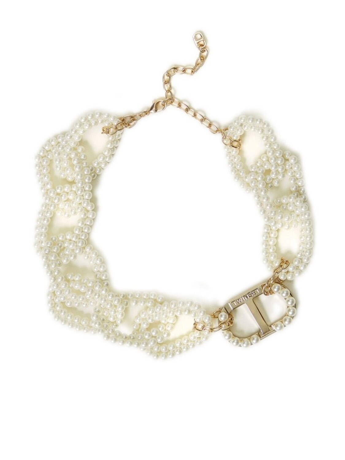 

Колье Oval T с жемчугом TWINSET, золотой
