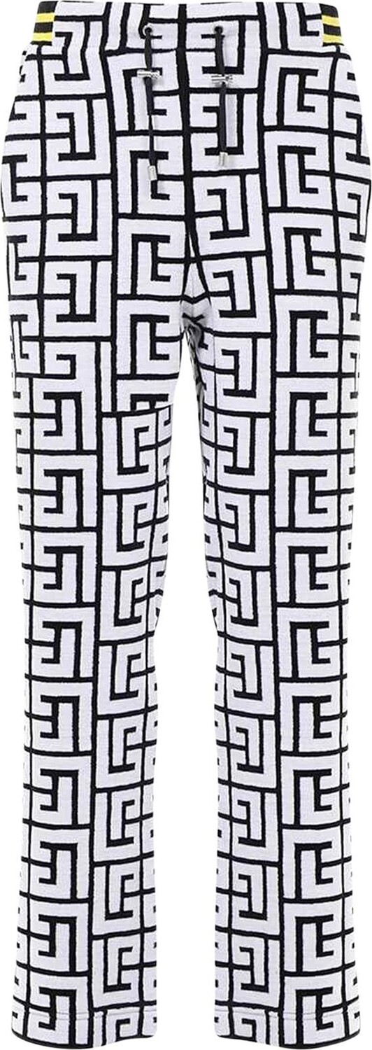 

Брюки Balmain Maxi Monogram Velvet Pants 'Black', черный