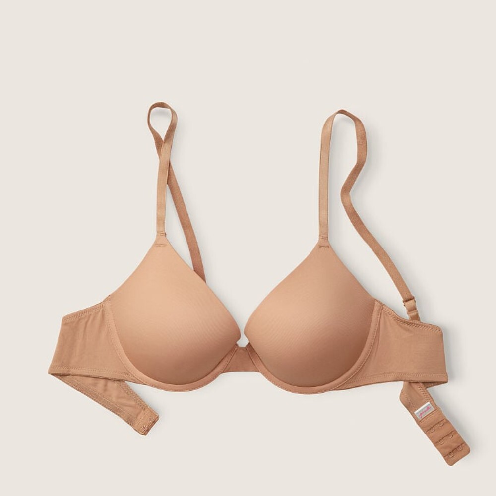 

Бюстгальтер на косточках Victoria's Secret Pink Wear Everywhere Push-up, кофейный