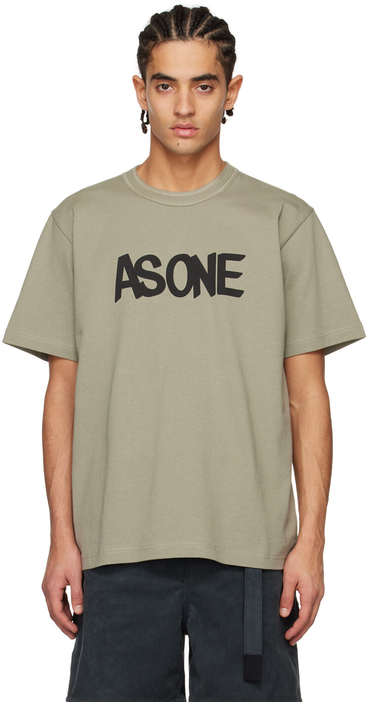 

Футболка цвета хаки \As One\"" sacai