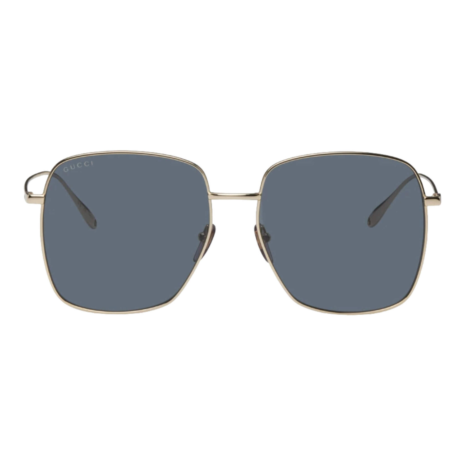 

Солнцезащитные очки Gucci Square, серый/золотой