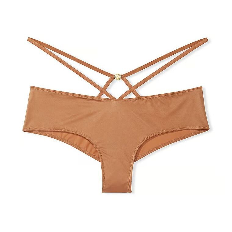 

Трусы Victoria's Secret Icon Very Sexy Strappy Detail Lace Cheeky, карамельный