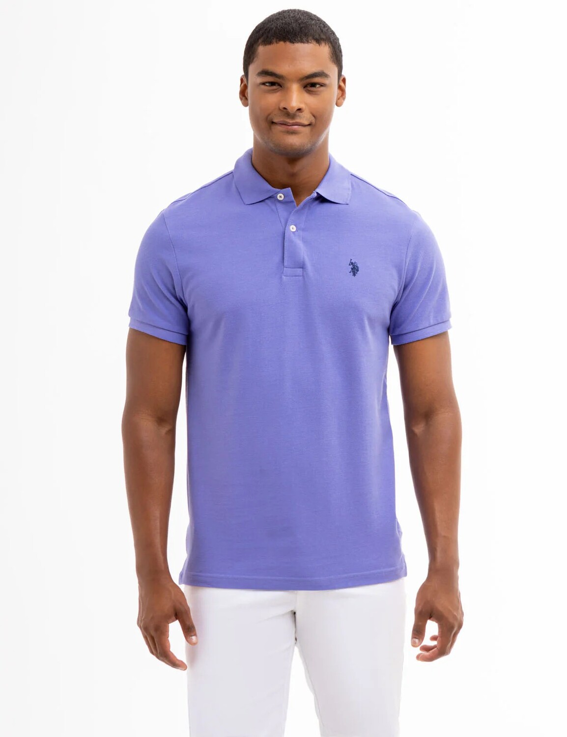 

Футболка поло U.S. Polo Assn. Slim Fit Solid Pique, фиолетовый