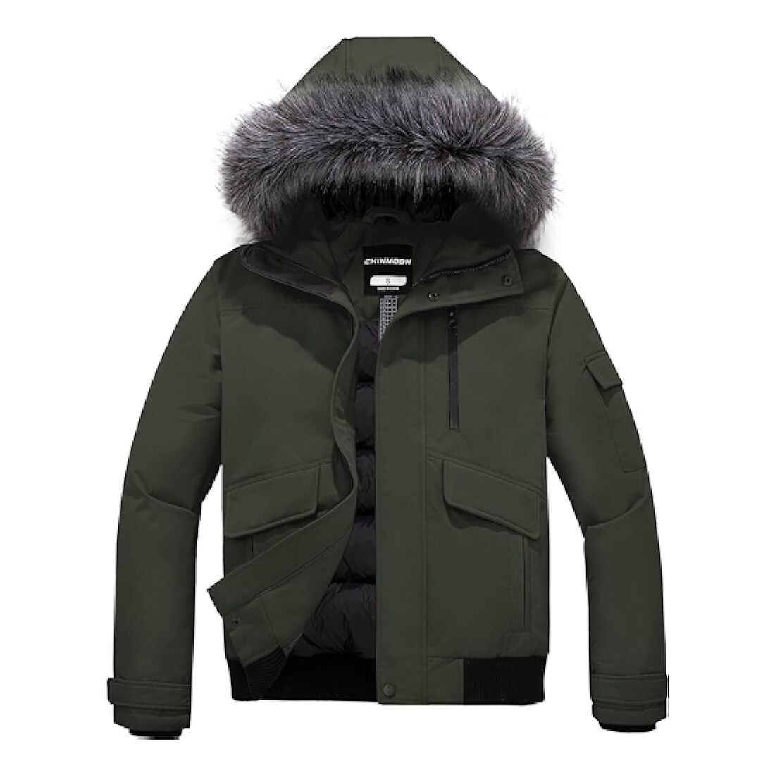 

Мужские зимние пальто CHIN MOON Waterproof Hooded, зеленый