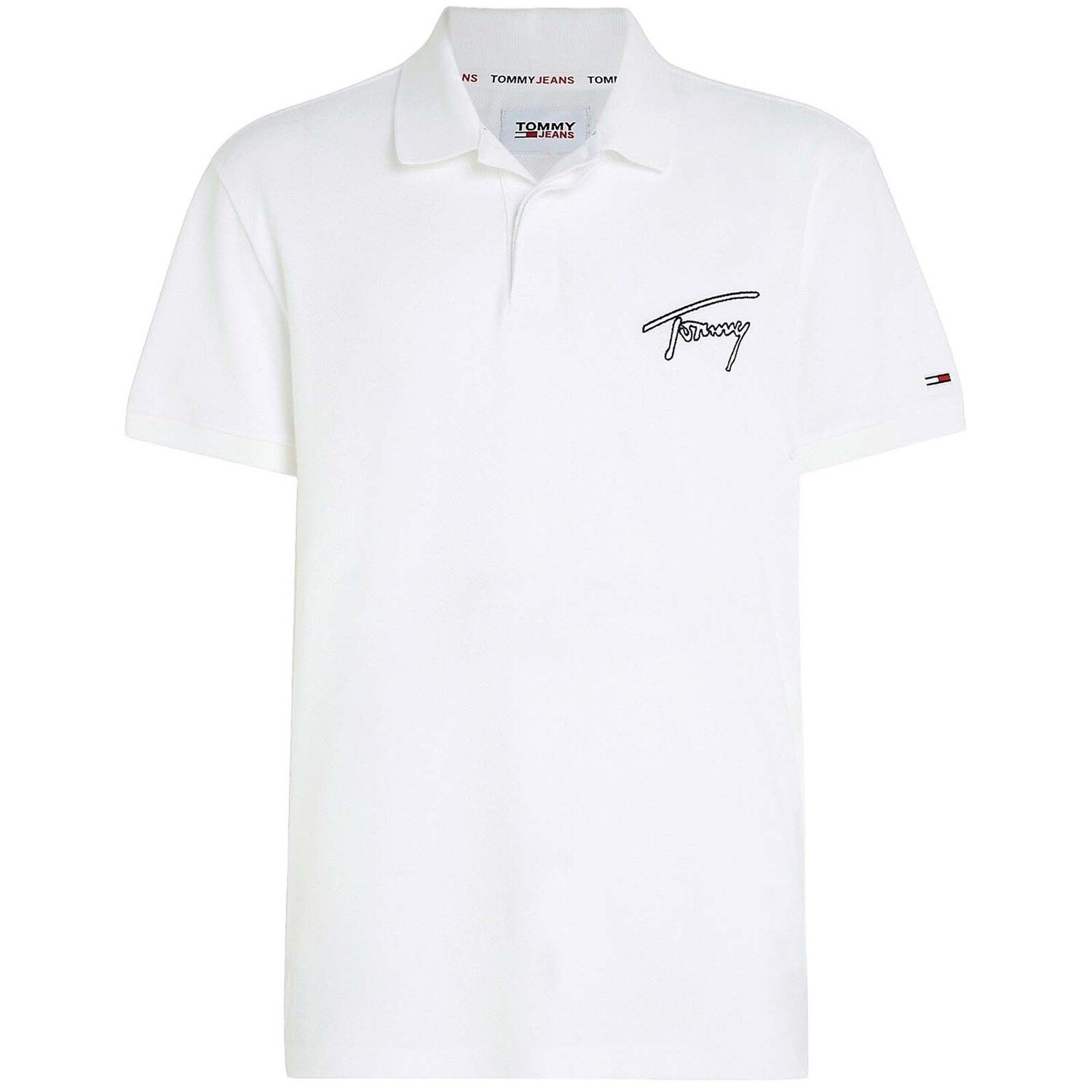 

Поло Tommy Jeans by Tommy Hilfiger Regular Fit Signature, белый