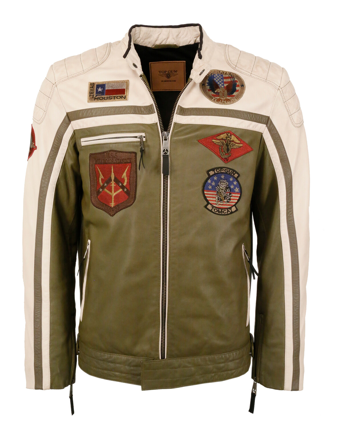 

Кожаная куртка TOP GUN TGJ1005, цвет olive/tan