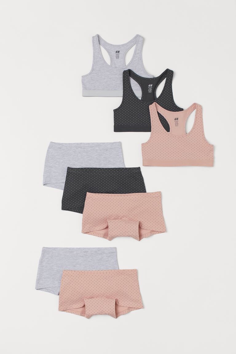 

8 комплектов топа и трусов-боксеров H&M
