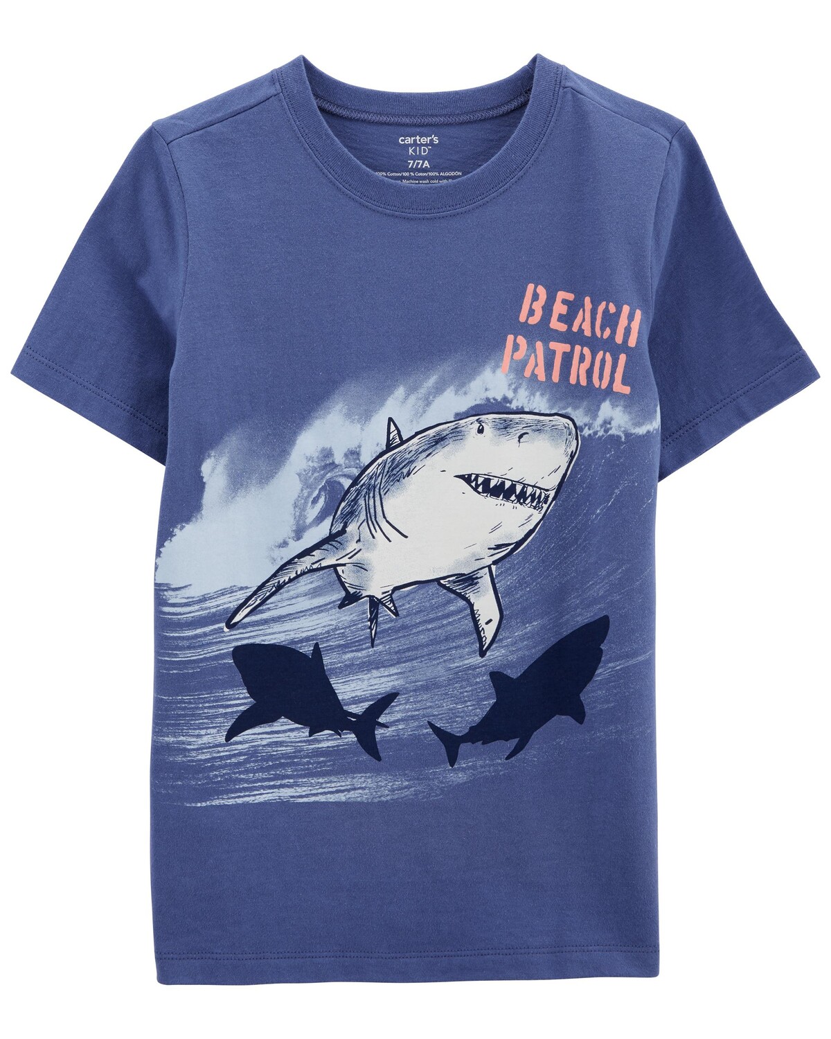 

Футболка Kid Shark из джерси Carter's, синий