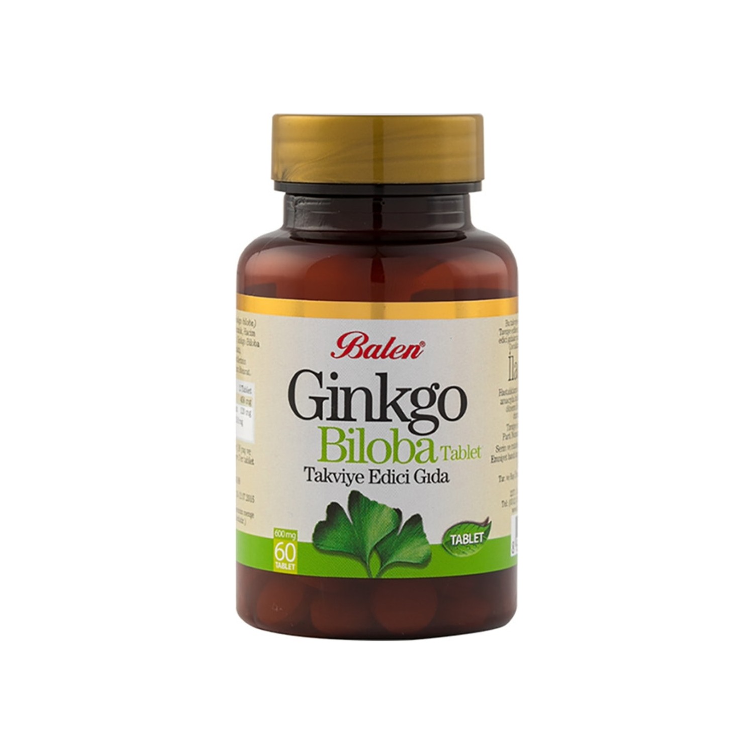 Активная добавка Balen Ginkgo Biloba Capsules, 60 капсул, 600 мг ginkgo biloba 60 tablets 600 mg
