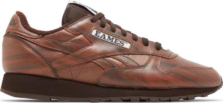 Кроссовки eames office x classic leather 'rosewood' Reebok, коричневый - фото