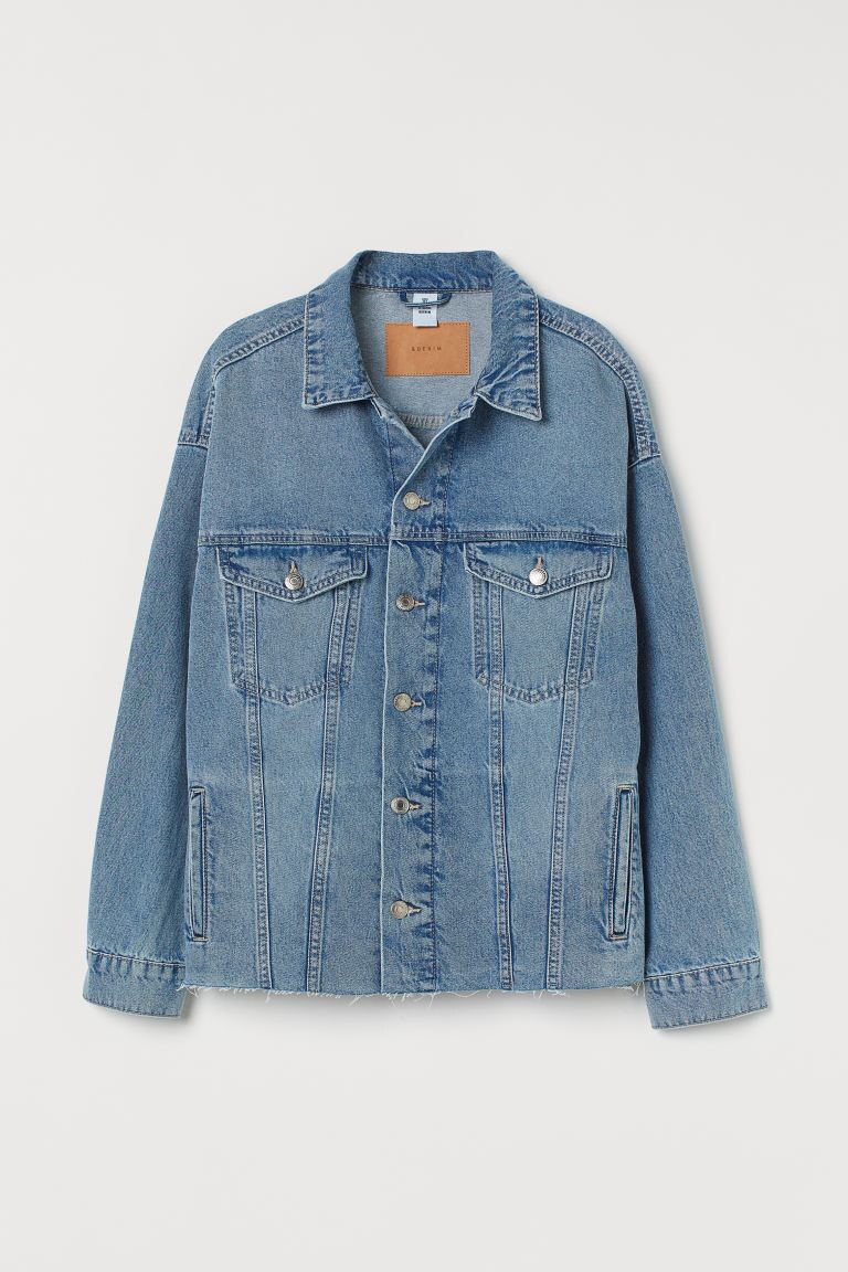 

Джинсовая куртка оверсайз H&M, синий деним