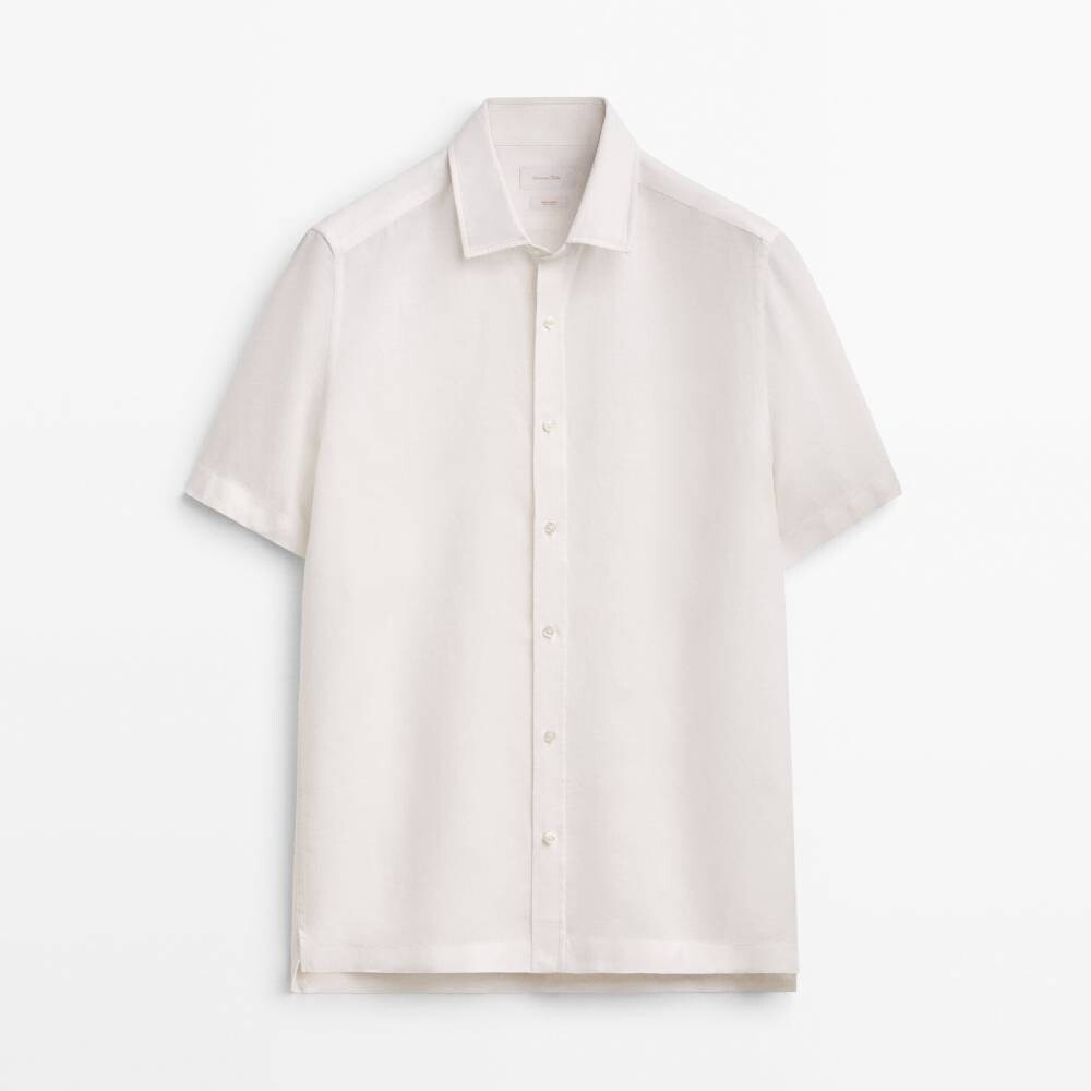

Рубашка Massimo Dutti Regular Fit Linen, белый