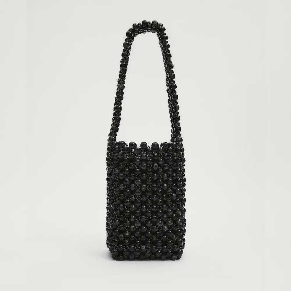 

Сумка Massimo Dutti Shoulder With Beads, черный