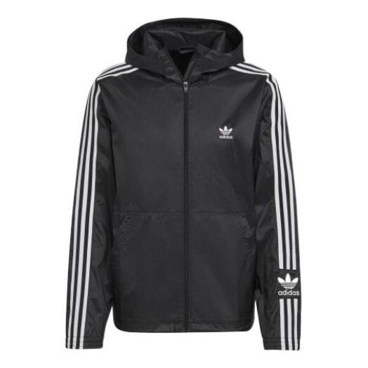 

Куртка Adidas originals Lock Up Wb Stripe Embroidered Hooded Track Black, Черный