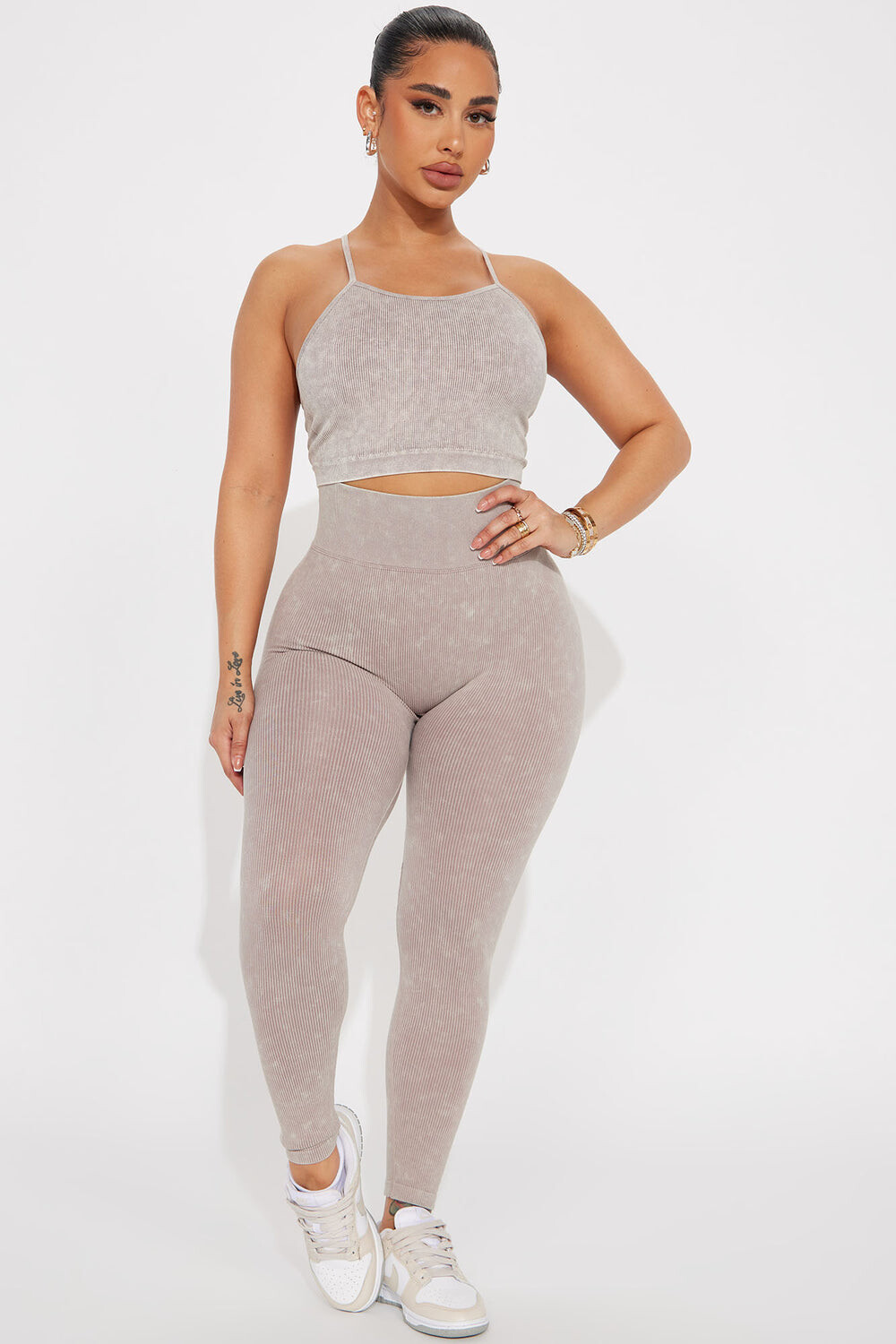 

Леггинсы Fashion Nova 3747SET, серо-коричневый