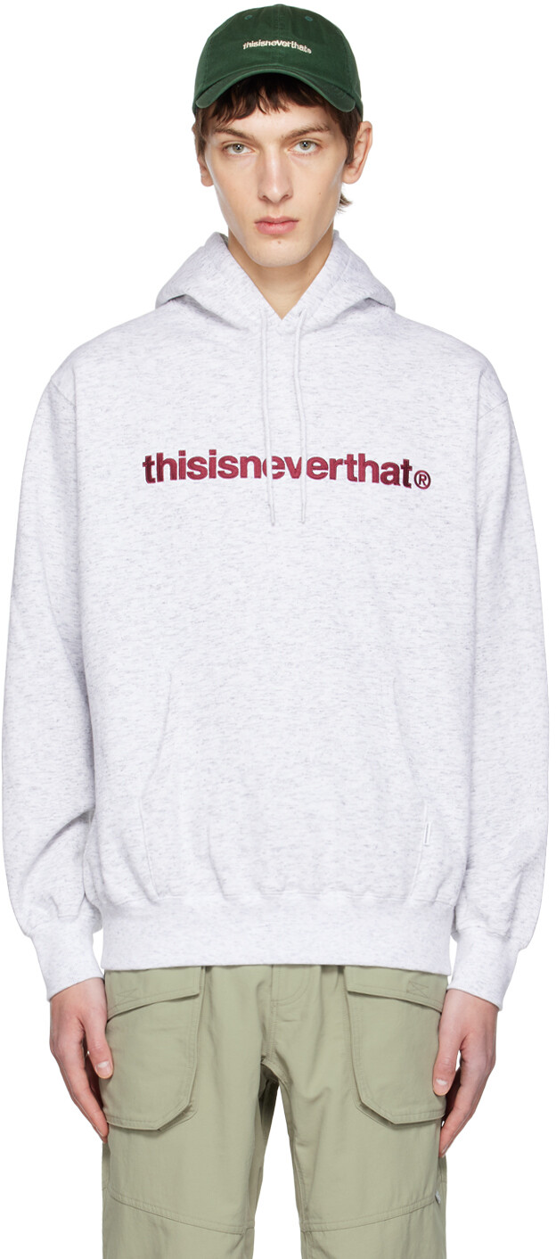 

Серый худи с вышивкой thisisneverthat
