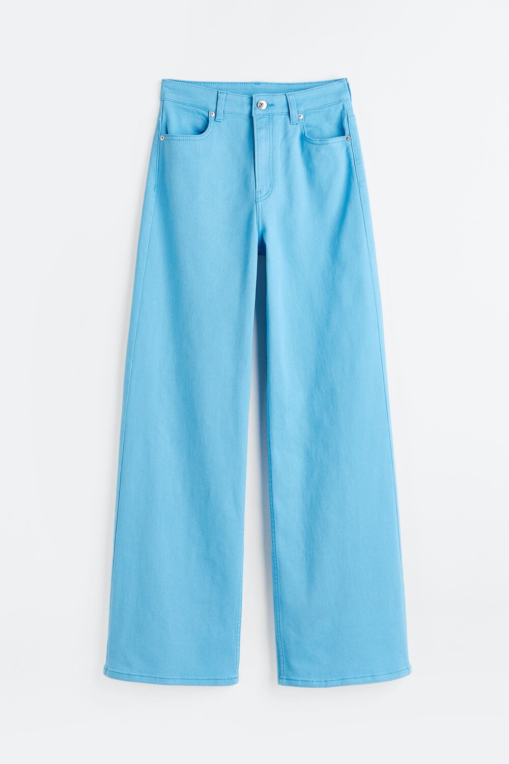 Брюки H&M Wide-leg Twill, синий