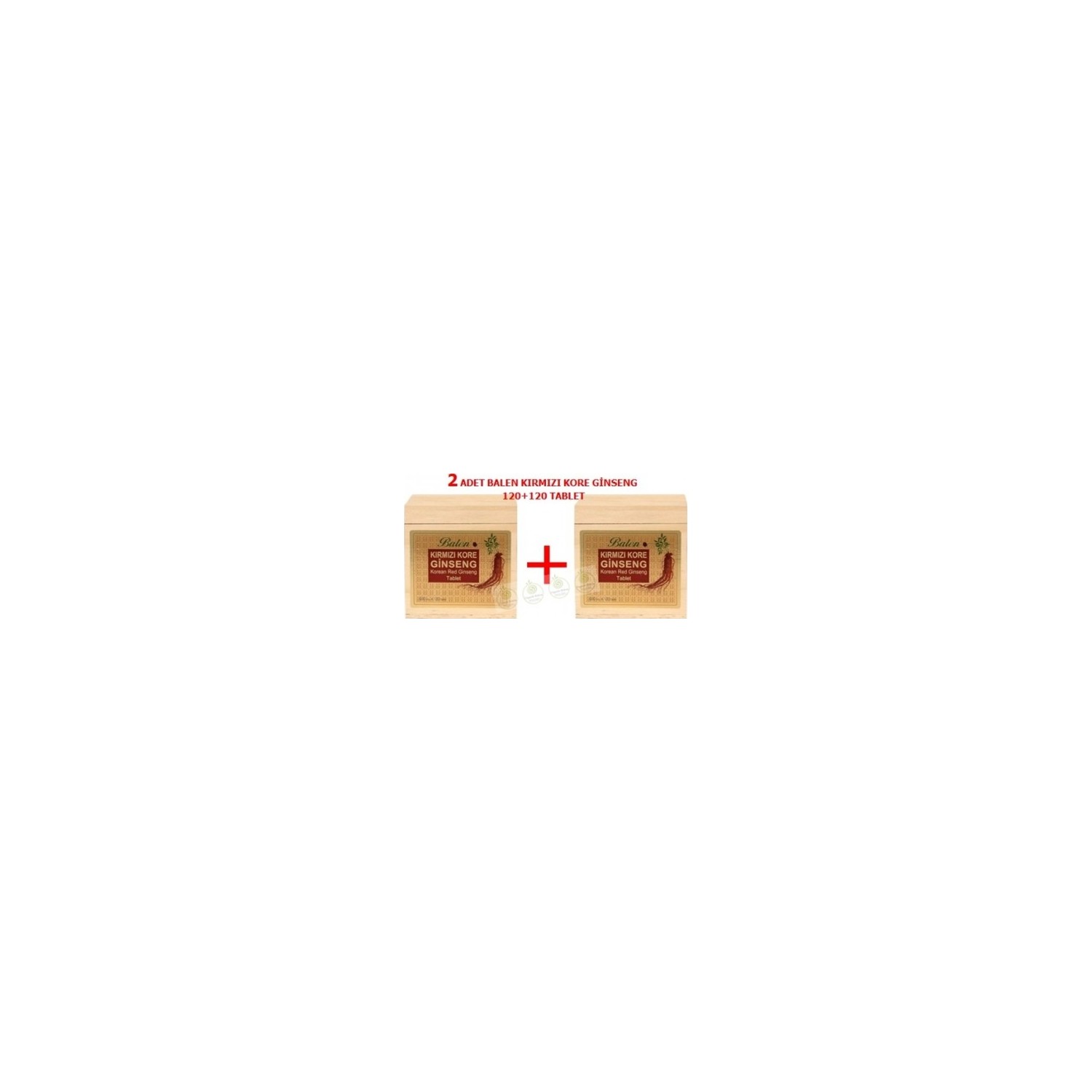 Красный корейский женьшень Balen Wooden Box, 120 капсул, 2 штуки