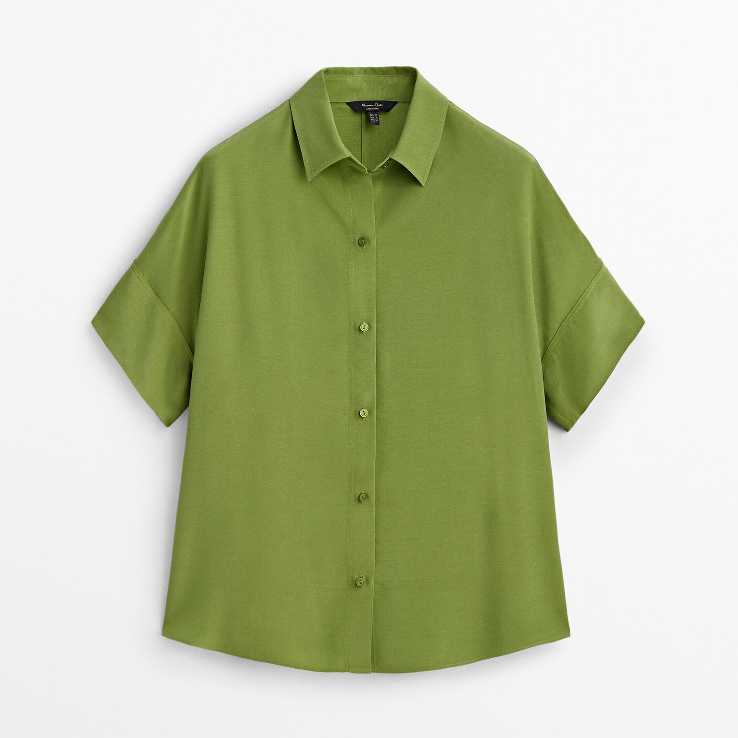

Рубашка Massimo Dutti Flowing Short Sleeve, зеленый