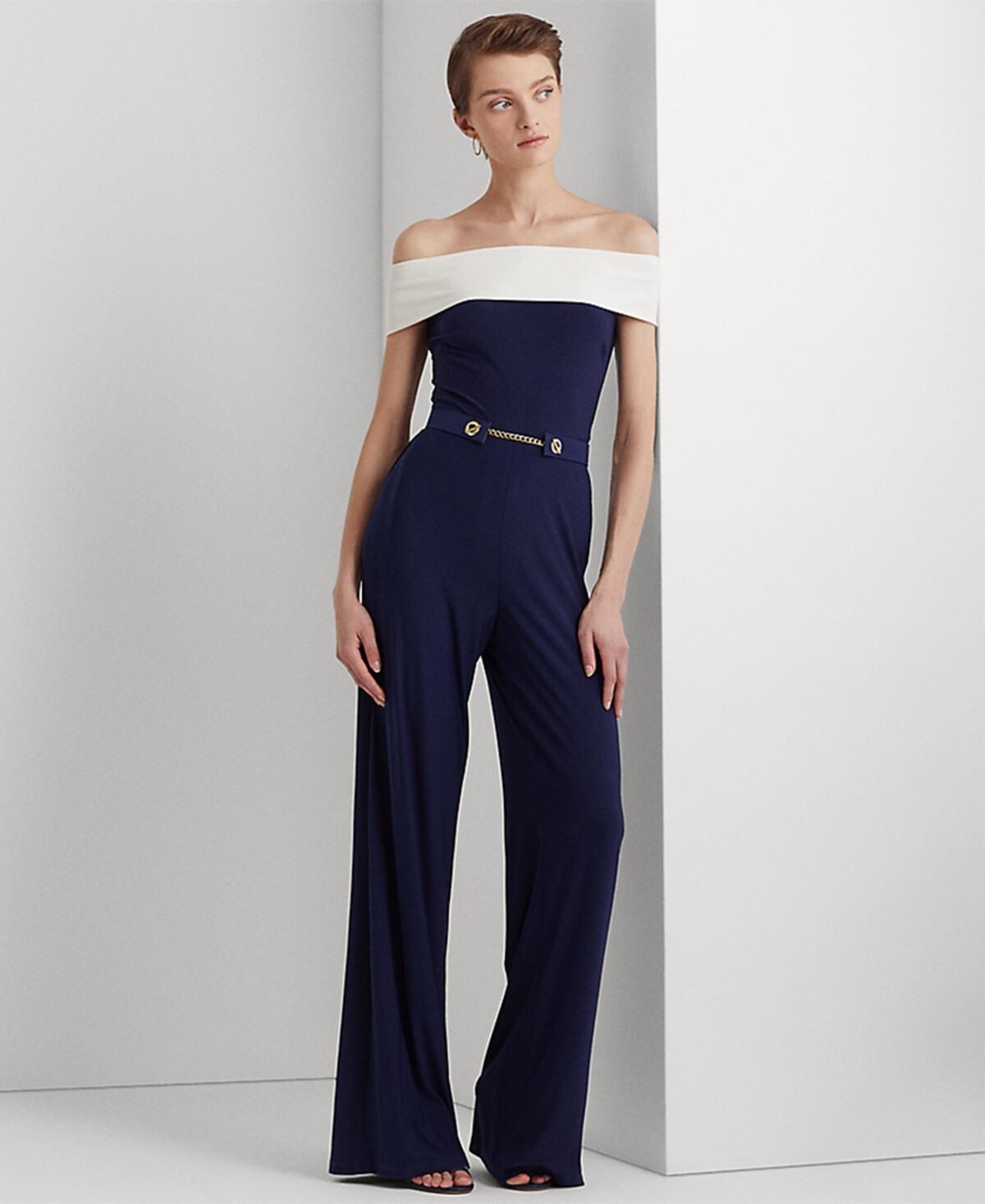 

Женский комбинезон из стрейч-джерси с открытыми плечами Lauren Ralph Lauren, мульти