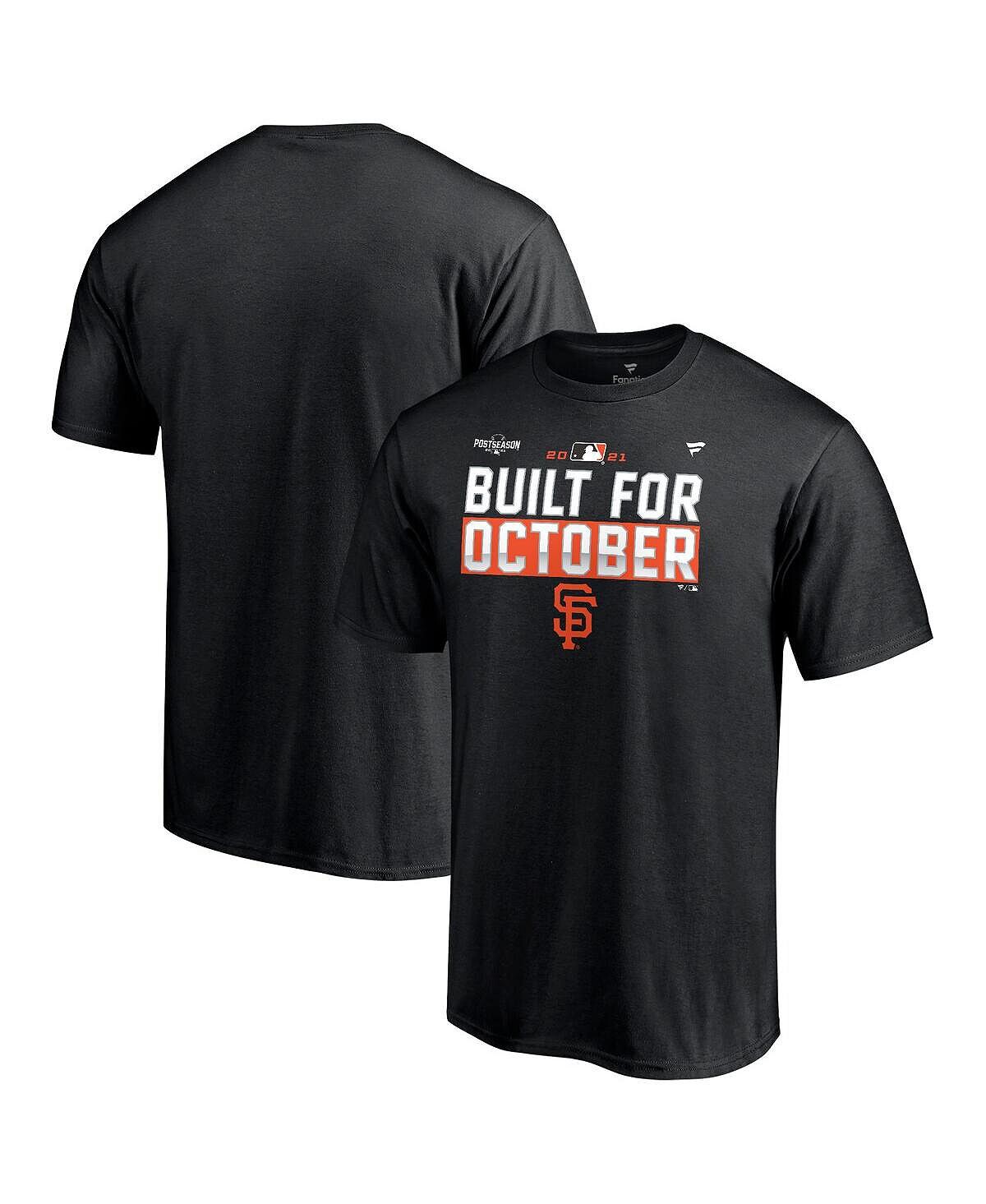 

Мужская черная футболка san francisco giants 2021 postseason locker room big and tall Fanatics, черный