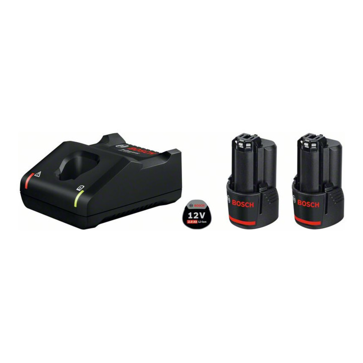 

Стартовый комплект аккумуляторов Bosch: 2 x GBA 12 Вольт 2,0 Ач и GAL 12V-40